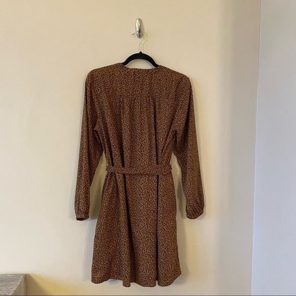 GAP-ANIMAL Print Tie-Belt Dress (Size:Medium) - Picture 3 of 12